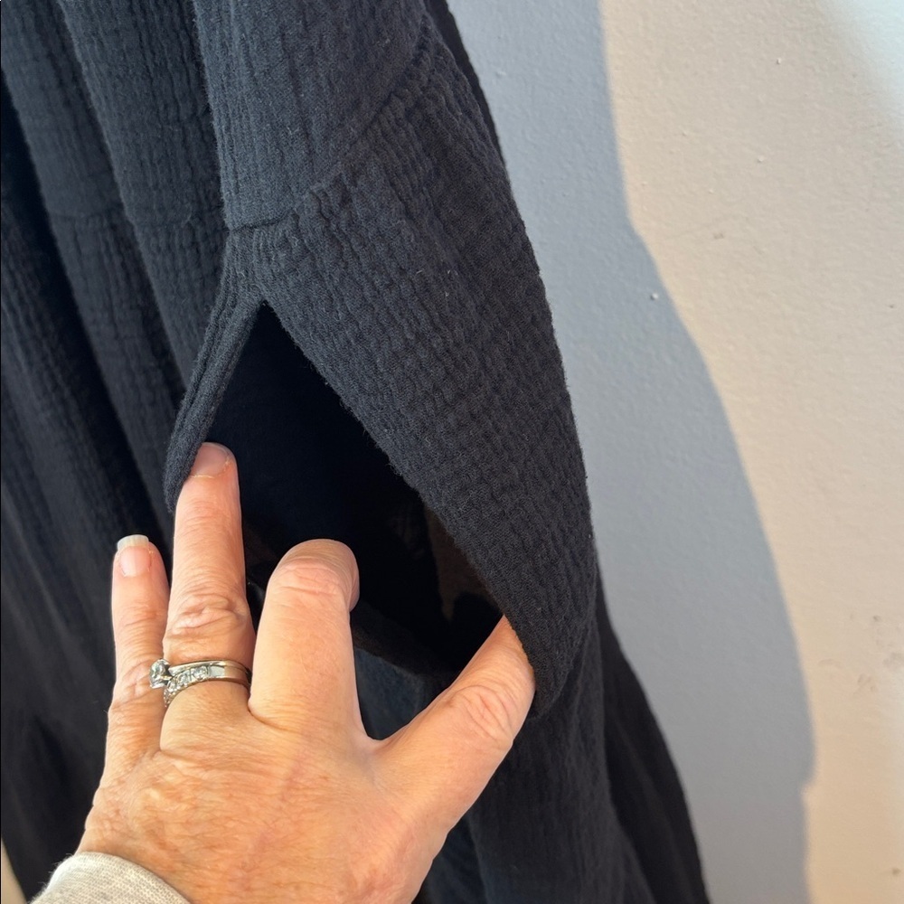 Thursday’s Tiered Cotton Gauze Maxi Dress black size large - Picture 15 of 16